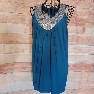 C.Oliver Teal Racer-Back Top